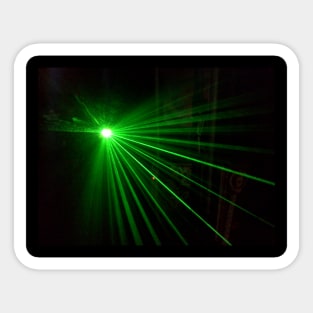 GREEN LASER LIGHT UFO Sticker